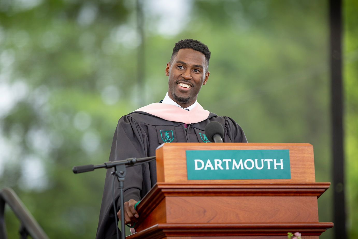 Student speaker Edgard E. Ngono, MPH’21 reminded his classmates their public health health expertise is needed now, more so than ever before.
